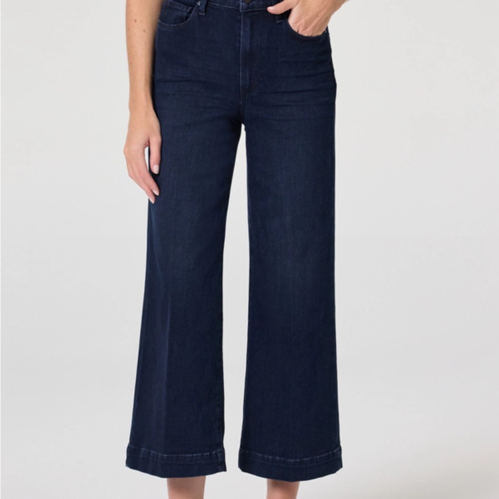 Paige Anessa Wide Leg Jean Starboard